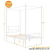 Yaheetech Metal Canopy Platform Bed Frame with Headboard and Footboard and Slatted Structure - 3 of 4