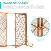 Best Choice Products 44x33in 2-Panel Handcrafted Wrought Iron Geometric Fireplace Screen w/ Magnetic Doors - 2 of 4
