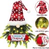 Lighted Gnome Christmas Door Wreath, Artificial Santa Xmas Hanging Sign - 3 of 4