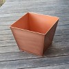 16" Wide Square Copper Plated Galvanized Steel Flower Box - ACHLA Designs: Weather-Resistant Outdoor Planter with Drain Holes - 3 of 3