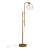 Hampton & Thyme Height-Adjustable Floor Lamp with Glass Shade - 2 of 4