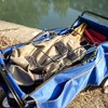 Vynxaria Folding Wagon Garden Shopping Beach Cart (Blue) - 4 of 4