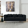 81-Inch Oversized 3-Seater Sectional Sofa for Living Room - Comfortable Fabric with Deep Seating and 3 Pillows - 2 of 4