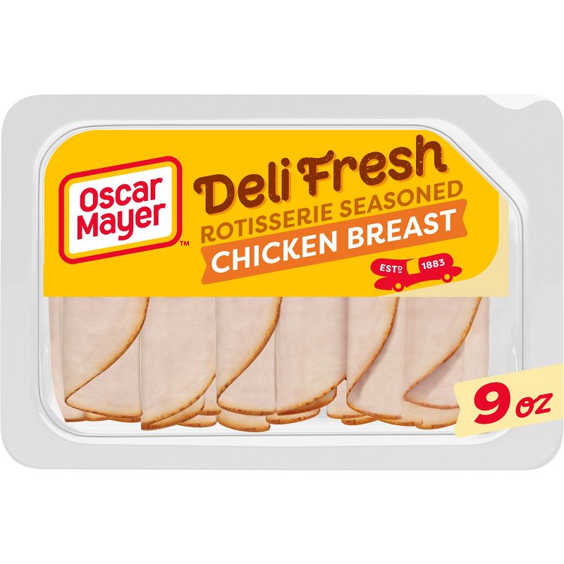 Oscar Mayer Deli Fresh Rotisserie Seasoned Chicken Breast Sliced Lunch Meat - 9oz, 1 of 11