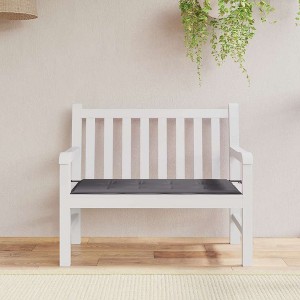 Aghana Digitals Water-Resistant Anthracite Oxford Fabric Garden Bench Cushion, 39.4x19.7in, - 1 of 4
