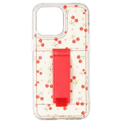 Walli Cases Cherry on Top Phone Case with Wallet and Finger Strap