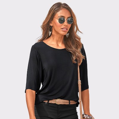 Women's 2 Pk Wide Sleeve Tops - LASCANA