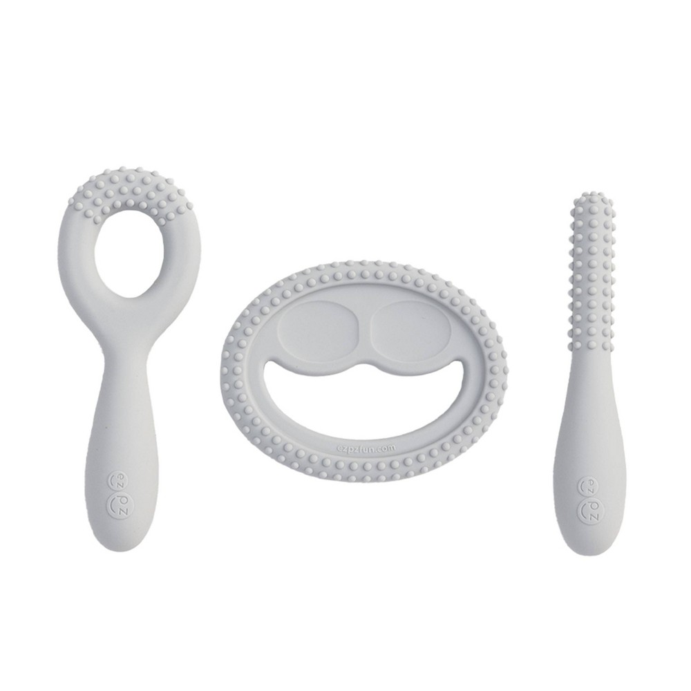 Photos - Rattle / Teether EZPZ Oral Development Teether - Pewter 