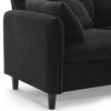 110"W Modern L-Shaped Sectional Sofa, 5 Seat Cloud Chenille Fabric Reversible Couch Set with Movable Ottoman - ModernLuxe - 4 of 4