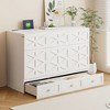 Queen Size Murphy Bed with Large Drawers - 3 of 4
