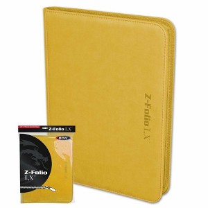 BCW GAMING Z-FOLIO 9-POCKET LX ALBUM Yellow HOLDS 360 CARDS ZIPPER CLOSURE - 1 of 1