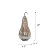 NAYSAYE Glass Mercury Gourd Ornament Holiday Decor for Fall Harvest Festival Thanksgiving Tabletop Display, Silver, 6.5"*6.5"*15" - 3 of 4