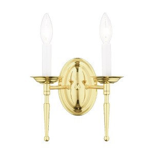 Livex Lighting Williamsburgh 2 - Light Wall Light in  Polished Brass - 1 of 1