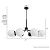 Hunter Fans 40" Hepburn Ceiling Light Matte Black Glam Chandelier with 8 Bulbs for Indoor Use - 2 of 4