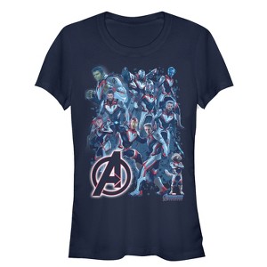 Juniors Womens Marvel Avengers: Endgame Hero Huddle T-Shirt - 1 of 3
