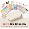 Paaaawaters Large Pencil Case Pouch,Extra Big Pencil Bag with 8 Compartments,Pen Bag Wide Opening - 3 of 4