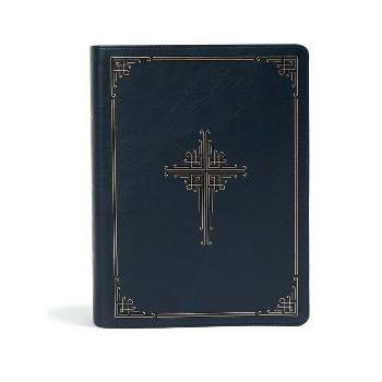 CSB Ancient Faith Study Bible, Navy Leathertouch - by  Csb Bibles by Holman (Leather Bound)