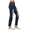 Women's Heavy Destroyed Straight Leg Jeans - Judy Blue - 3 of 4