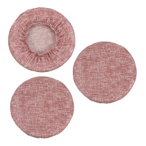 Unique Bargains Round Washable Elastic Bar Stool Cover for Dia 12"-14" Chairs 3 Pcs - 1 of 4
