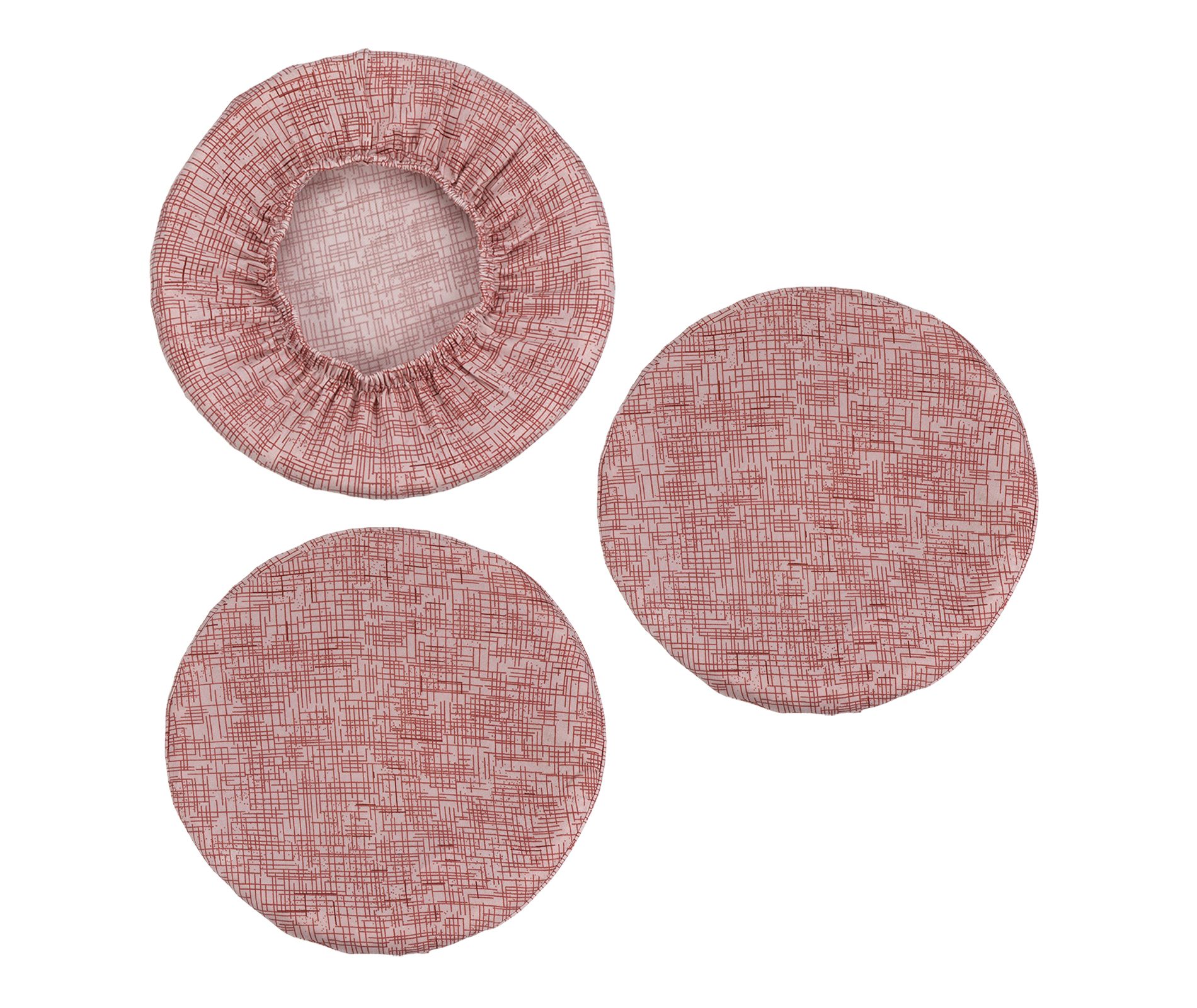Unique Bargains Round Washable Elastic Bar Stool Cover for Dia 12"-14" Chairs 3 Pcs Reddish-brown