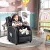 Infans Kids Recliner Chair Ergonomic Leather Sofa Armchair w/Footrest Side Pocket White - 3 of 4