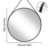 ARTLOGE 24/28/31.5in Round Wall Mirror Bathroom Mirrors with Leather Strap for Over Sink, for Living Room Entryway Wall Decor - 2 of 4