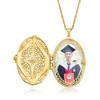 Ross-Simons 18kt Gold Over Sterling Filigree Locket Pendant Necklace Size - 3 of 4