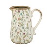 ORRD 8.1x5.7x9.1" Round Ceramic Pitcher Vase with Multi-Colored Floral Motifs - 2 of 4