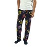 Five Nights At Freddy's Neon Character Heads Men's Black Sleep Pajama Pants - 3 of 3