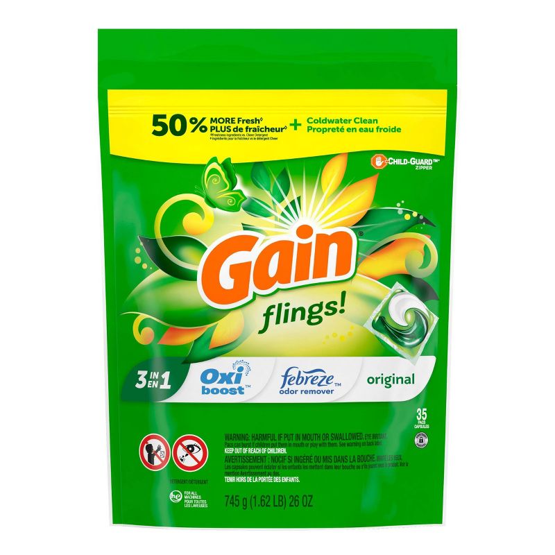 Gain flings! Laundry Detergent Pacs - Original, 3 of 13
