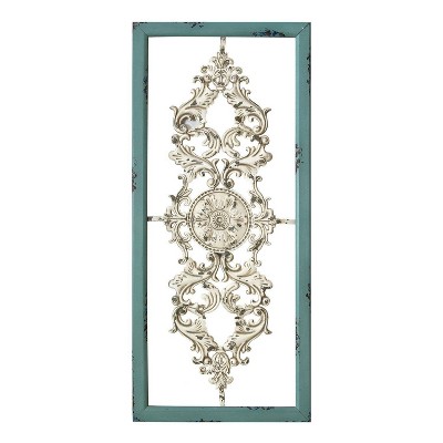 Stratton Home Decor Scroll Panel Wall Decor: Elegant Filigree, Wooden Frame, Spot Clean, Geometric, Vertical Display