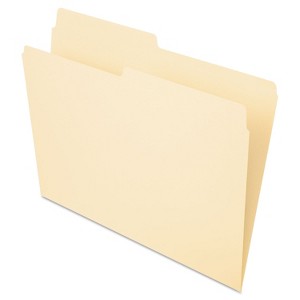 Pendaflex Essentials File Folders 1/2 Cut Top Tab Letter Manila 100/Box 75212 - 1 of 2