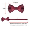 INSPIRE CHIC Men's Solid Color Pre-tied Adjustable Strap Bow Tie - 3 of 4