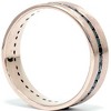 Pompeii3 1 1/10ct Channel Set Black Diamond Brushed Ring 14K Rose Gold Mens Wedding Band - 3 of 4