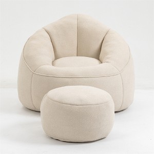 Tramull Bean Bag Chair with Footrest, Lounger for Living Room, Bedroom & Nursery, Compressed for Easy Shipping - 1 of 4