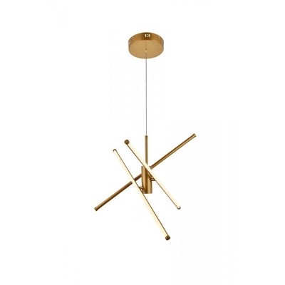 Elegant Lighting Sonya 3 Light Gold Pendant