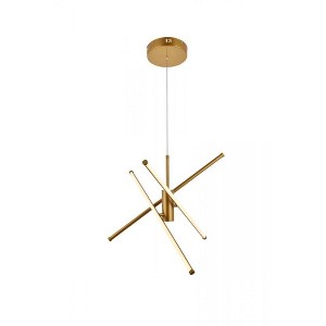 Elegant Lighting Sonya 3 Light Gold Pendant - 1 of 4