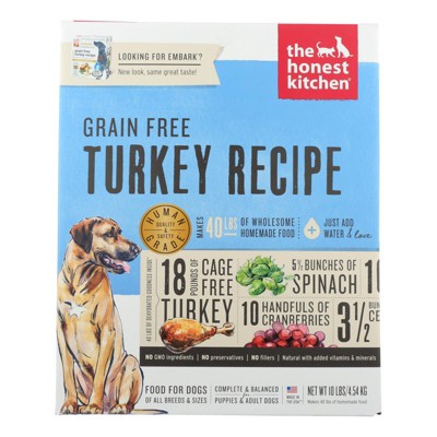 The Honest Kitchen Grain Free Turkey Recipe Dog Food - 10 lbs