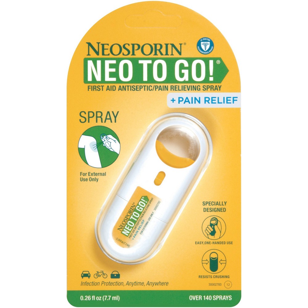 UPC 312547237222 product image for Neosporin First Aid Antiseptic and Pain Relieving Spray - 0.26oz | upcitemdb.com