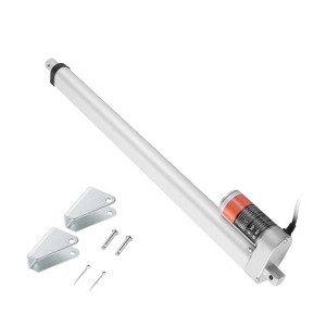 VEVOR Linear Actuator 12V, 18 Inch High Load 330lbs/1500N Linear Actuator, 0.19"/s Linear Motion Actuator with Mounting Bracket, Silver - 1 of 4