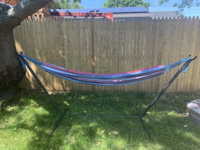 Sunnydaze Large Double Brazilian Hammock With Stand And Carrying Case ...