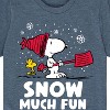 Boys' - Peanuts - Snoopy and Woodstock Snow Much Fun Short Sleeve Graphic T-Shirt - 2 of 4