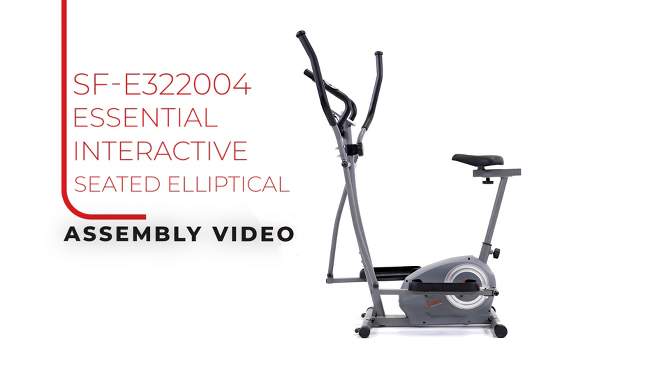 Sunny Health &#38; Fitness Essential Interactive Series Seated Elliptical Machine - Gray, 2 of 16, play video