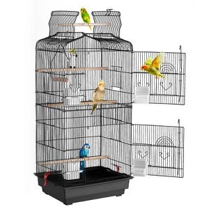 VEVOR 41-inch Open Top Large Parrot Bird Cage, Hanging Bird Cage for Parakeets Finches Canaries Lovebirds Cockatiels Budgies Small Quaker Conures - 1 of 4