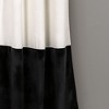 Lush Décor Prima Velvet Color Block Light Filtering Window Curtain White/Black Set 38X84 - 3 of 4