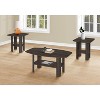 Monarch Specialties Table Set 3Pcs Set Coffee End Side Accent Living Room Laminate Brown Transitional - 2 of 4
