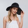 Anna-Kaci Womens Roll Up Straw Sun Visor Wide Brim Bow Detail Adjustable UV Protection Packable Hat - 3 of 4