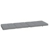 vidaXL Outdoor Deck Chair Cushions in Gray - Made from Durable Oxford Fabric - Pack of 2 - Comfortable Foam Fiber Filling - 4 of 4