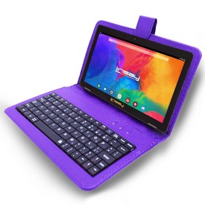 LINSAY 10.1" OCTA CORE 128GB STORAGE New Android 14 Tablet with Keyboard Case - 1 of 1