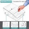Sorbus Clear Organizing Bin on Wheels with Dividers - for Kitchen, Cabinet Organizer, Pantry & Refrigerator - 4 of 4